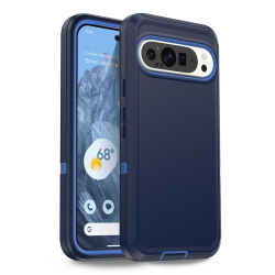 HLD Case for Google Pixel 10 Pro Xl 5G, Heavy Duty Shockproof Dustproof 3 In 1 Rugged Protective Bumper Phone Cover for Pixel 10 Pro Xl 5G (Blue)