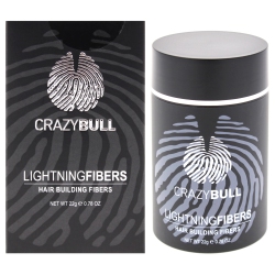CRAZY BULL HAIR Lightning Hair Building Fibers - 4 Medium By for Men - 0.78 OZ Fiber In Brown