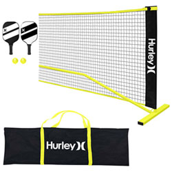 Hurley Pickleball and Net Set - White/Yellow
