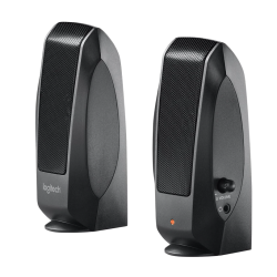 LOGITECH S120 2-Piece 2 Channel Multimedia Speaker System W/headphone Jack (980-000309)
