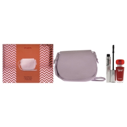 PUPA MILANO Vamp Mascara And Lipstick Kit By for Women - 3 PC 0.32OZ Mascara - 100 Extra Black, 0.123OZ Lipstick - 303 Iconic Red, Postina Bag