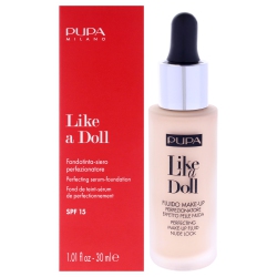PUPA MILANO Like A Doll Perfecting Make-Up Fluid Nude Look Foundation Spf 15 - 020 Light By for Women - 1.01 OZ Foundation In Beige