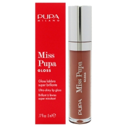 PUPA MILANO Miss Pupa Gloss Ultra-Shine Lip Gloss - 404 Warm Nude By for Women - 0.17 OZ Lip Gloss