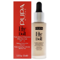 PUPA MILANO Like A Doll Perfecting Make-Up Fluid Nude Look Foundation Spf 15 - 030 Natural By for Women - 1.01 OZ Foundation In Beige