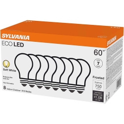 GENERIC Sylvania Eco Led Light Bulb, A19 60W Equivalent, Efficient 9W, 7 Year, 750 Lumens, 2700K, Non-Dimmable, Frosted, Soft - 8 Pack (40821)
