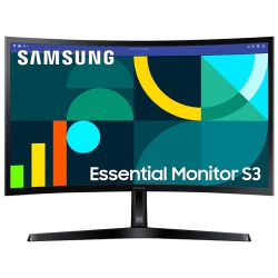 SAMSUNG - Essential S3 24" Fhd 100Hz 4Ms Gtg Curved Va Led Monitor (Ls24D368Ganxza) - In Black