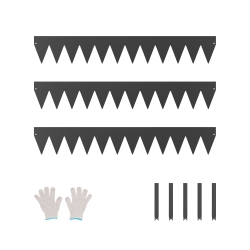 VEVOR 40 X 6 In Steel Landscape Edging, 3 Packs Rust-Resistant Metal Landscape Edging, Bendable Garden Edging Border, Heavy Duty Lawn Edging, Flower