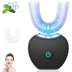 CHSSHA00 360° U-Shaped Sonic Electric Toothbrush – Food-Grade Silicone U-Head, 4 Modes (Power/clean/massage/whitening), Wireless Charging & Led