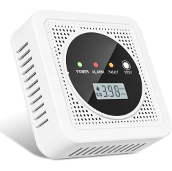 GREEN SCENIC Dual-Alarm Smoke & Carbon Monoxide Detector | 85Db Alarm + Tri-Color Led Alert | Digital Display | Easy Installation | Home Protection