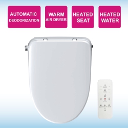 WOODBRIDGE Elongated Smart Bidet Toilet Seat, Electronic Advanced Self Cleaning, Softclose Lid, Automatic Deodorization