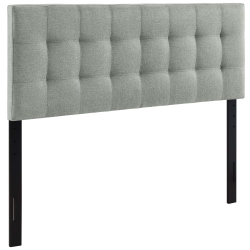 MODWAY Lily Upholstered Fabric King Headboard In In Gray