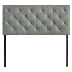 MODWAY Theodore Upholstered Fabric Queen Headboard In In Gray