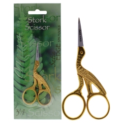 SATIN EDGE Stork Scissors - By for Unisex - 3.5 Inch Scissors In Gold