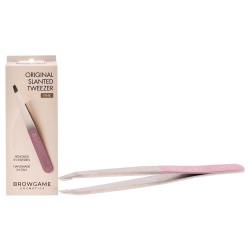 BROWGAME Original Slanted Tweezer - By for Unisex - 1 PC Tweezer In Pink