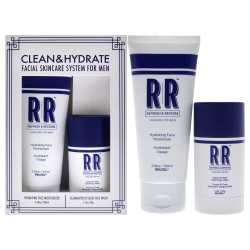 REUZEL Rr Clean And Hydrate Duo By for Men - 2 PC 1.7OZ Clean And Fresh Solid Face Wash Stick, 3.38OZ Hydrating Face Moisturizer