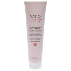 NATIO Rosewater Gentle Cream-Gel Face Cleanser By for Women - 3.3 OZ Cleanser