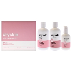 NATURAL OUTCOME Dryskin Daily Hydrating Kit By for Women - 3 PC 8OZ Dryskin Replenish Cleanser, 8OZ Dryskin Refresh Toner, 4OZ Dryskin Revive