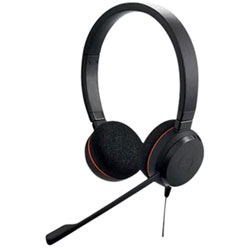 Jabra Evolve 20 On-Ear Headset with Built-in Microphone (4999-823-189-01) - Black