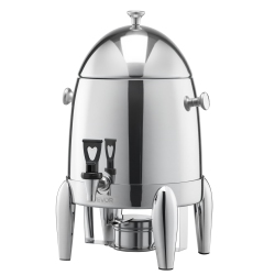 VEVOR 2.7 Gallon Stainless Steel Beverage Dispenser, Drink Dispenser \w Alcohol Burner, Hot & Cold Drink Dispensers for Coffee Tea Hot Water, \w