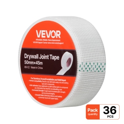 VEVOR 1.97 Inch W X 147.64 Ft L Drywall Mesh Tape, Self-Adhesive Fiberglass Drywall Joint Tape, 36 Rolls Dry Wall Patch for Easy Sheetrock Ceiling