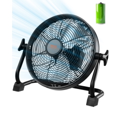 VEVOR 10 Inch Rechargeable Battery Operated Camping Floor, High Velocity Portable Outdoor Fan \w Metal Frame, Copper Brushless Motor, 360-Degree