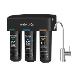 WATERDROP Tsb 8 Layer High Capacity Under Sink Water Filter, With Dedicated Faucet, Nsf/ansi 42 Certified Element