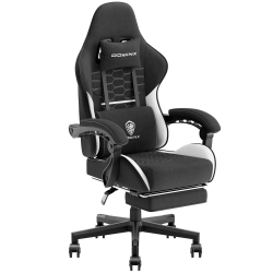 DOWINX High Back Gaming Chair for Adults Big And Tall, Office Chair Fabric \w Pocket Spring Cushion, Ergonomic Computer Chair \w Massage Lumbar