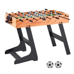 VEVOR 42 Inch Folding Foosball Table, Standard Size Table, Indoor Full Size Foosball Tables for Home, Family, And Game Room, Durable Soccer Set