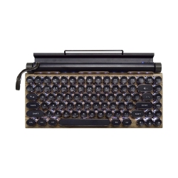 CHSSHA00 83-Key Retro Typewriter Mechanical Keyboard - Hot Swappable, Bluetooth 5.0 (3 Devices) And USB-C Wired Connection, RGB Backlighting, Dual