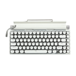 CHSSHA00 83-Key Retro Typewriter Mechanical Keyboard - Hot Swappable, Bluetooth 5.0 (3 Devices) And USB-C Wired Connection, RGB Backlighting, Dual
