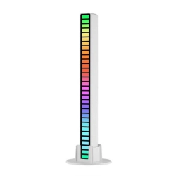 CHSSHA00 32 Led RGB Car Audio Control Voice Activation Pickup Music Rhythm Party Light Type-C Charging