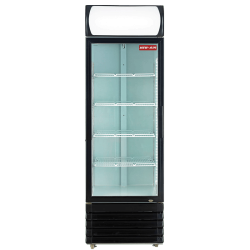 NEW AIR REF New Air Ngr-24HD Glass Door Merchandiser With Canopy - Ideal for Convenience Stores, Front-Of-House- Grocery Stores, Restaurants And Cafés