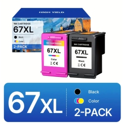 PRISMI 67Xl Ink Cartridge Color Compatible for HP 67 Ink Cartridges Compatible for Deskjet 2734E 2755E 2855E 2842E 4255E 2723E 4155E 2700 2742E