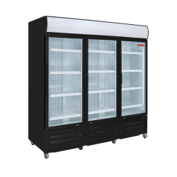 NEW AIR REF Rigeration Ngf-79HD Glass Door Merchandisier \w Canopy - Ideal for Convenience Stores, Front-Of-House, Grocery Stores, Restautants And