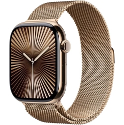 APPLE Brand New - Watch Series 10 (Gps + Cellular) 46MM Titanium Case With Milanese Loop - Small/ Medium In Gold