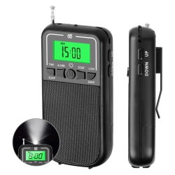 MYACUC Portable Radio Am Fm Sw, Transistor Radio With Lcd Screen, Loud Speaker, Led Flashlight, Battery Operated Radio for Outdoor And Emergency Use