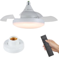 CHSSHA00 Ceiling Fan \w Lights And Remote Control, 30W Led Ceiling Fan Light Dimmable, 3 Color Temperature 4 Speeds 3000-6500K Base Ceiling Fan For