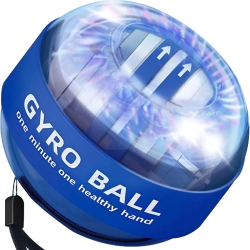 CHSSHA00 Gyroscopic Ball for Wrist With Original Bag, Arm Strengthening Wrist Strengthening for Bones And Muscles (Coloured Lights) In Blue