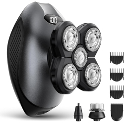 MYACUC Head Shavers for Bald Men, Electric Razor Ipx7 Waterproof for Bald Men, 5D Rotary Shaver, Wet Dry Use Bald Head Shavers, Led Display Rechargeable
