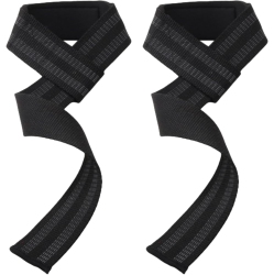 CHSSHA00 Weightlifting Wrist Straps, Polyester Cotton Latex Fitness Grip Wrist Straps, Suitable for Weightlifting Strength Training