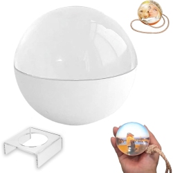 CHSSHA00 2.7Inch Crystal Ball \w Electronic Display, Custom Light-Up Sphere Personalized Digital Memory Display—Uploadable Videos & Photos