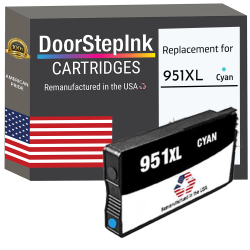 DOORSTEPINK Brand for HP 951Xl (Cn046An) Remanufactured In The Usa Ink Cartridge In Cyan