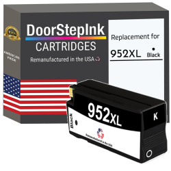 DOORSTEPINK Brand for HP 952Xl (F6U19An) Remanufactured In The Usa Ink Cartridge In Black