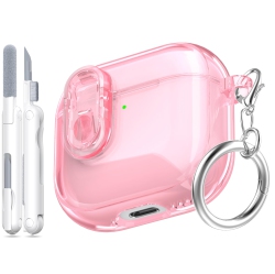 HLD for Airpods 4Th Generation Case Cover 2024, Military-Grade Shockproof, Soft Tpu Highly Transparent Anti-Yellowing for Airpods 4 Case \w Cleaning