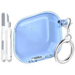 HLD for Airpods 4Th Generation Case Cover 2024, Military-Grade Shockproof, Soft Tpu Highly Transparent Anti-Yellowing for Airpods 4 Case \w Cleaning