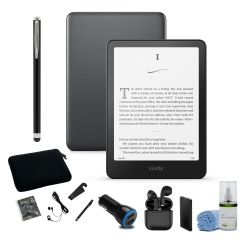 KINDLE Paperwhite Signature Edition (32 GB) - 2024 - Metallic + Stylus Pen for Touch Screen + Power Bank Battery + More In Black