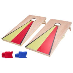 VEVOR 4X2 Ft Cornhole Set, Corn Hole Game Boards, Solid Wood Portable Toss Board, Indoor And Outdoor Cornhole Play for Adults, Include 8 Bean Bags