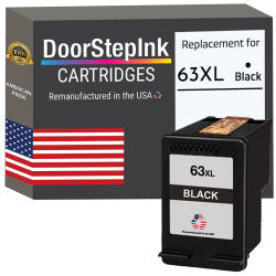 DOORSTEPINK Remanufactured In The Usa Ink Cartridge for HP 63Xl 63 Xl In Black