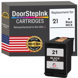 DOORSTEPINK Brand for HP 21 C9351An Micr Remanufactured In The Usa Ink Cartridges In Black