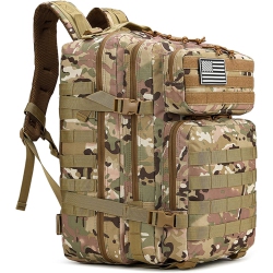 CHSSHA00 Hiking Backpack 45L Camouflage Army Backpack Military Tactical Assault Molle Backpack Hunting Trekking Backpack Waterproof Bug Out Bag, 13